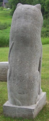 Ming Dynasty Stone Cat Back View