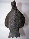 Edo, Benin, West African cast brass sculpture of a cockerel